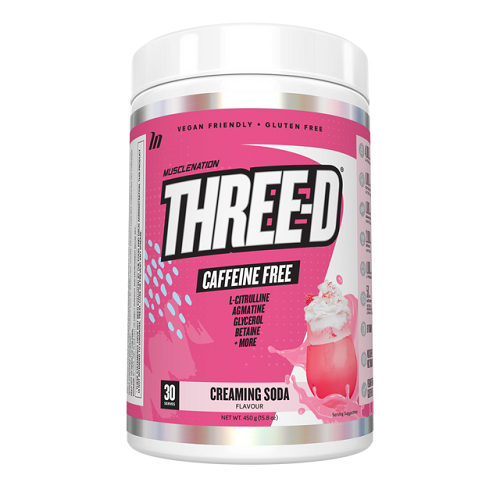 Three D Caffeine Free Pre Workout Creaming Soda 450g-MuscleNation-Matakana Pharmacy