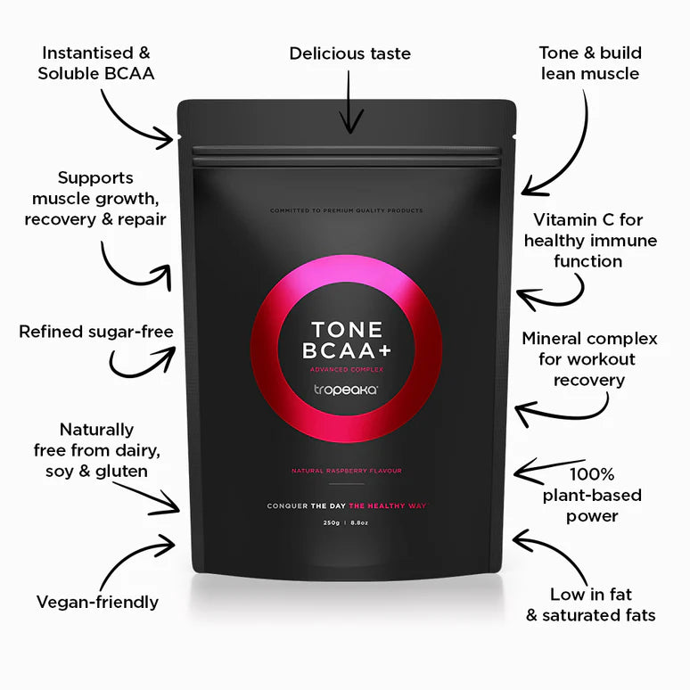 Image of Tone BCAA+ Raspberry Powder benefits