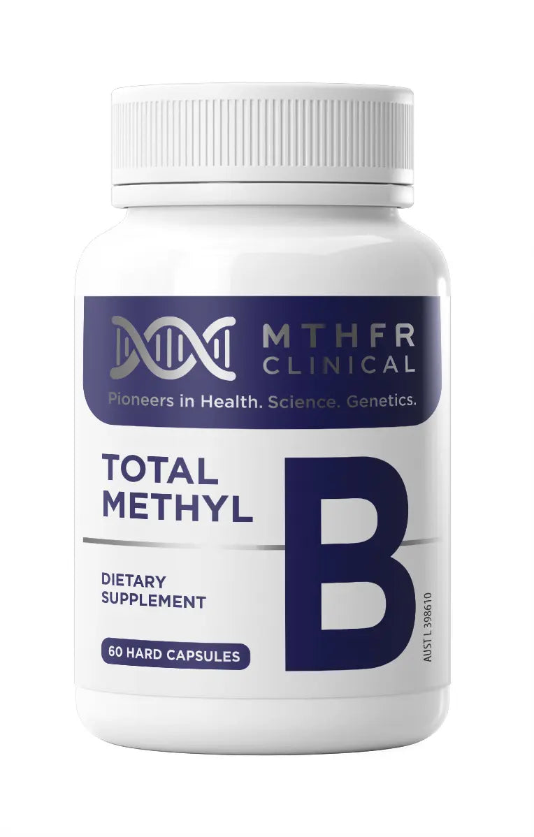 Image of total methyl b 60 caps bottle by MTHFR
