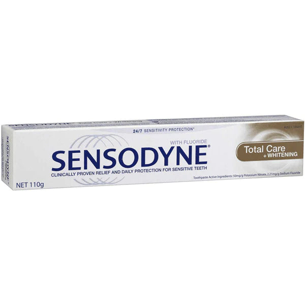 SENSODYNE Total Care + Whiten. 110g-Matakana Pharmacy