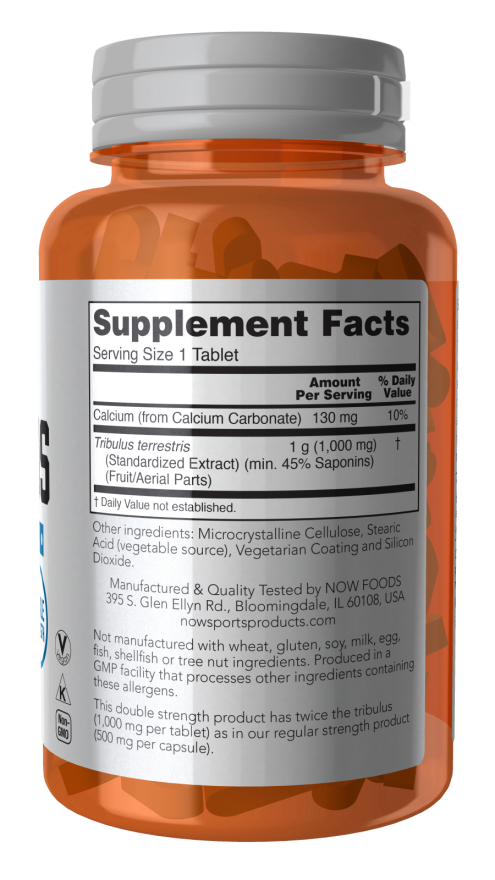 Image of Tribulus 1000mg 90tabs supplement facts