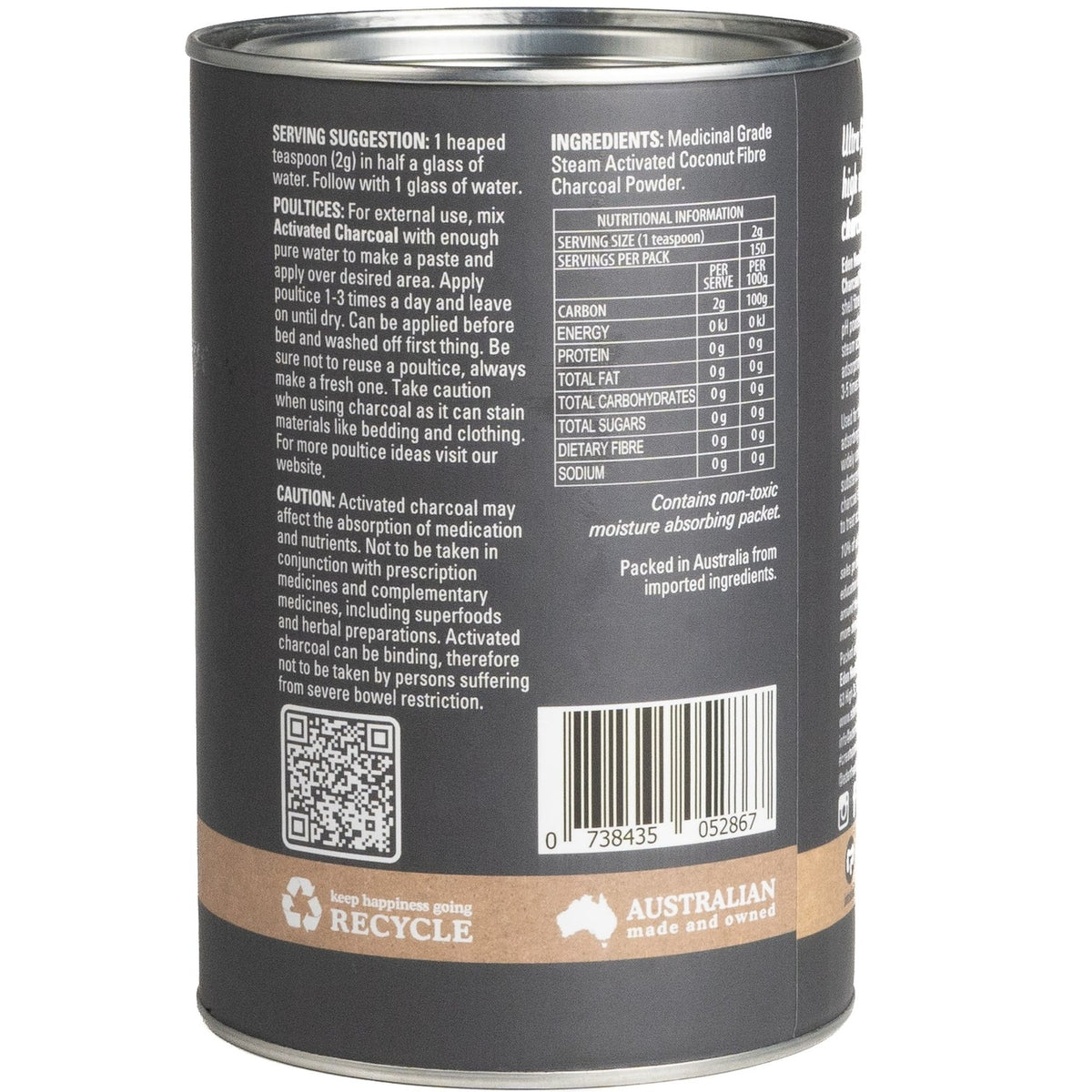 Eden Health Foods Activated Charcoal Powder 300g