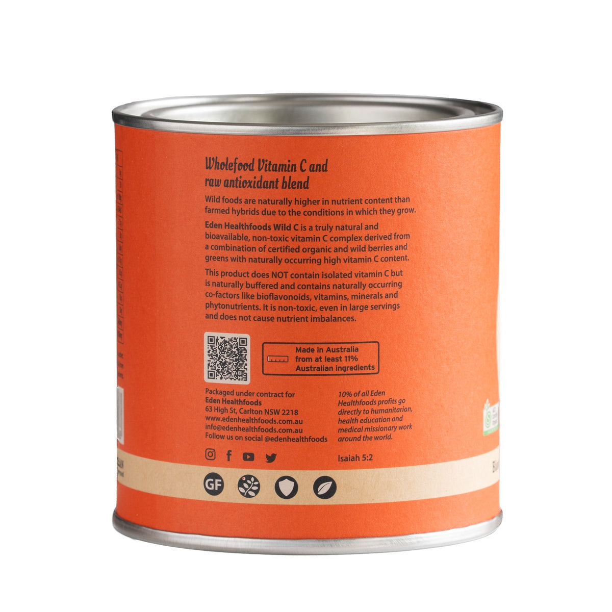 Eden Health Foods Wild C Natural Vitamin C Powder 150g