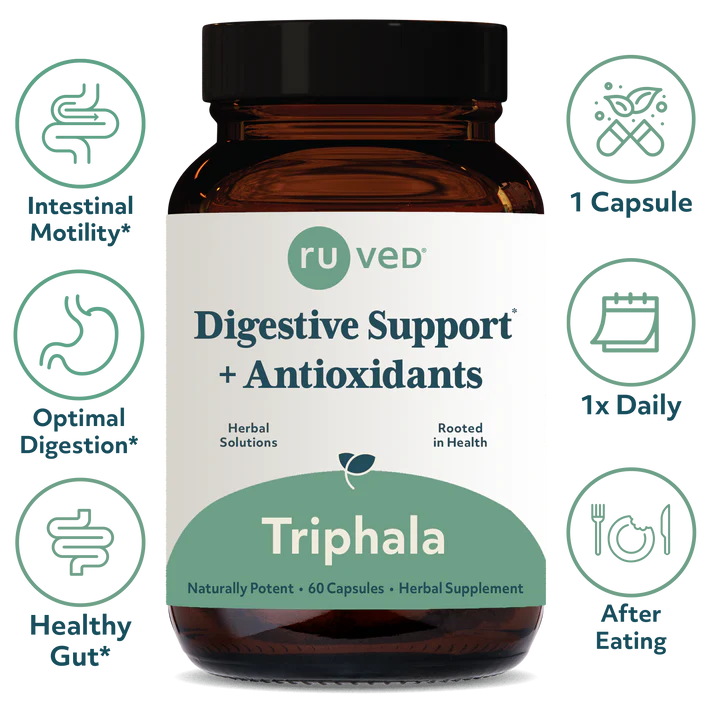 Image of Triphala - Digestive Support + Antioxidants 60vcaps benefits