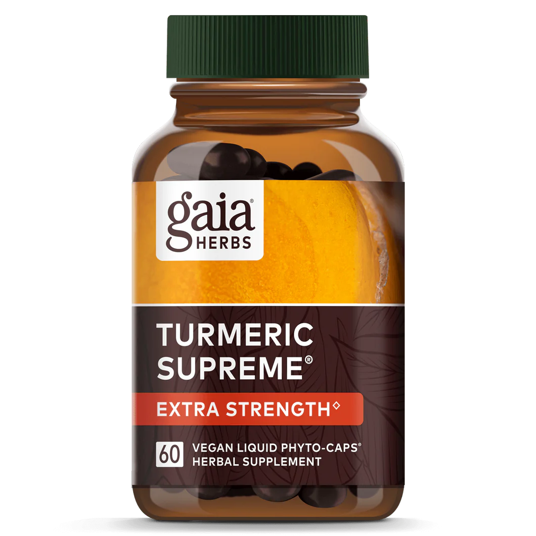 Gaia Herbs Turmeric Supreme: Extra Strength, front of pack