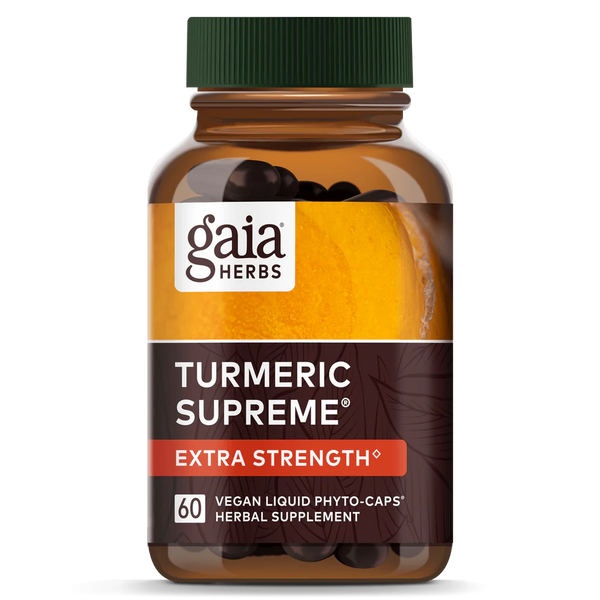 Gaia Herbs Turmeric Supreme: Extra Strength, front of pack