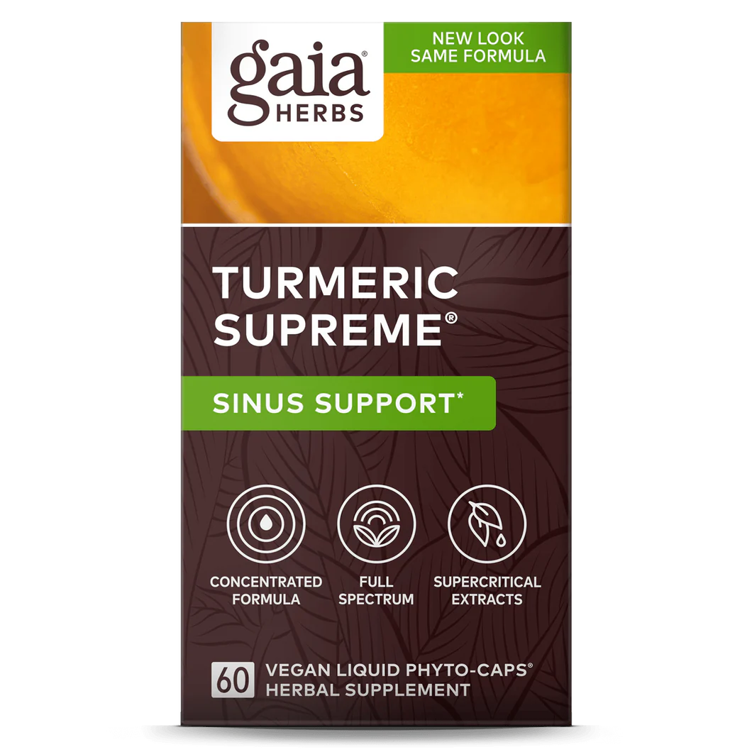 Gaia Herbs Turmeric Supreme Sinus Support, product photo