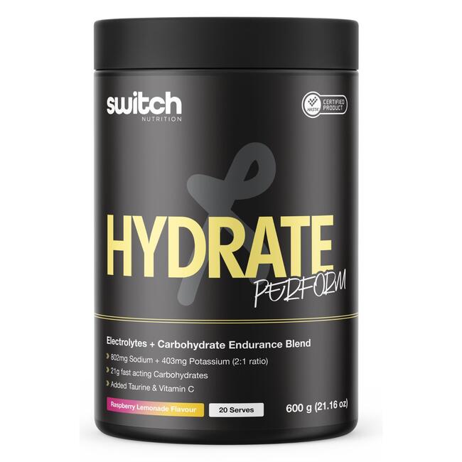Switch Hydrate Perform 600g | Raspberry Lemonade-Switch Nutrition-Matakana Pharmacy