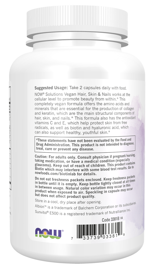 Image of Vegan Hair Skin & Nails 90vcaps suggested usage