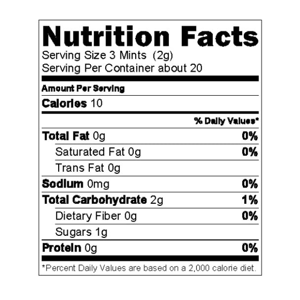 Image of vermints nutrition facts