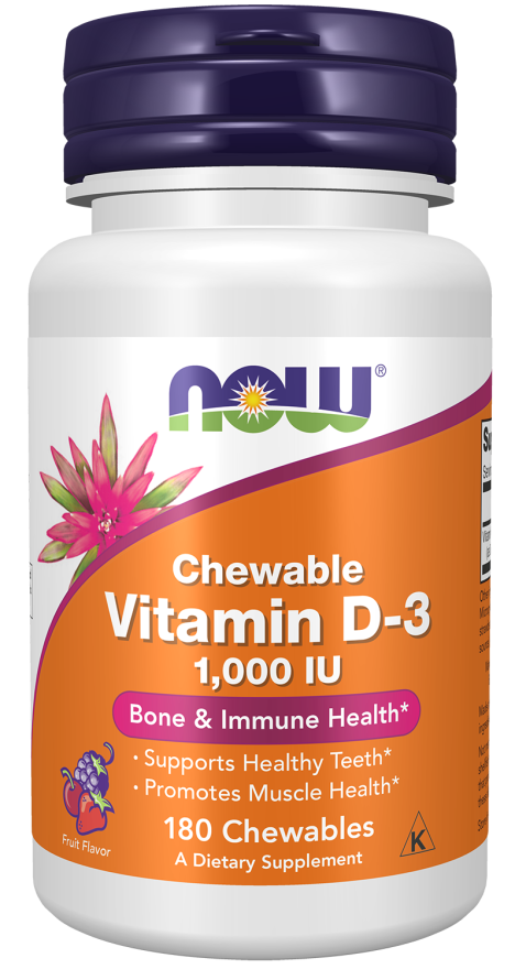 Image of Vitamin D3 Natural Fruit Flavor 1000IU 180caps