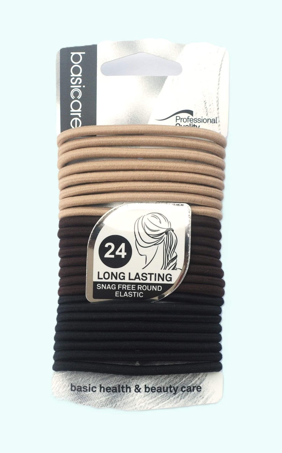 Elastic Hair Bands 4mm 24pk Multi Colour-Basicare-Matakana Pharmacy
