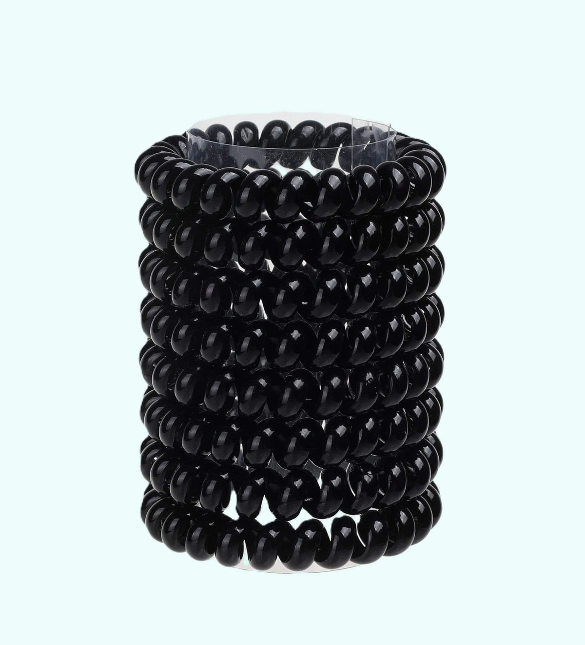 Spiral Hair Ties Black 8pk-Basicare-Matakana Pharmacy