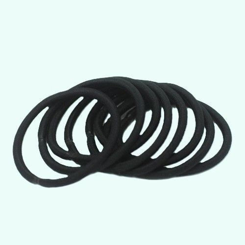 Elastic Hair Bands 4mm Black 24pk-Basicare-Matakana Pharmacy