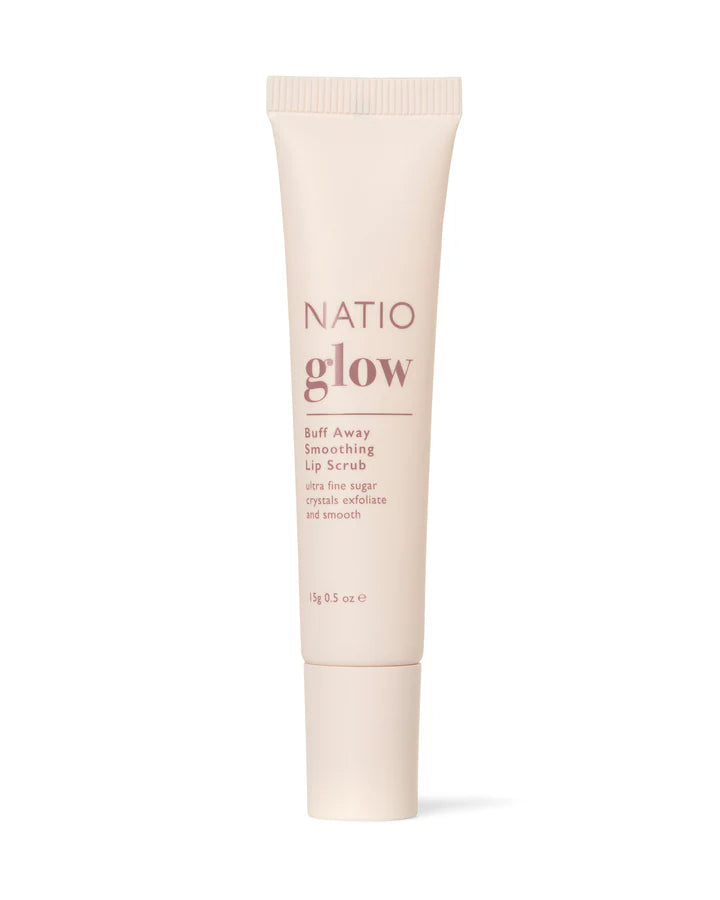 Glow Buff Away Smooth Lip Scrub 15g-Natio-Matakana Pharmacy