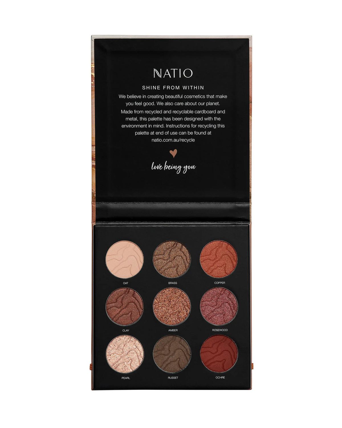 Image of natio eyeshadow palette in luminous amber