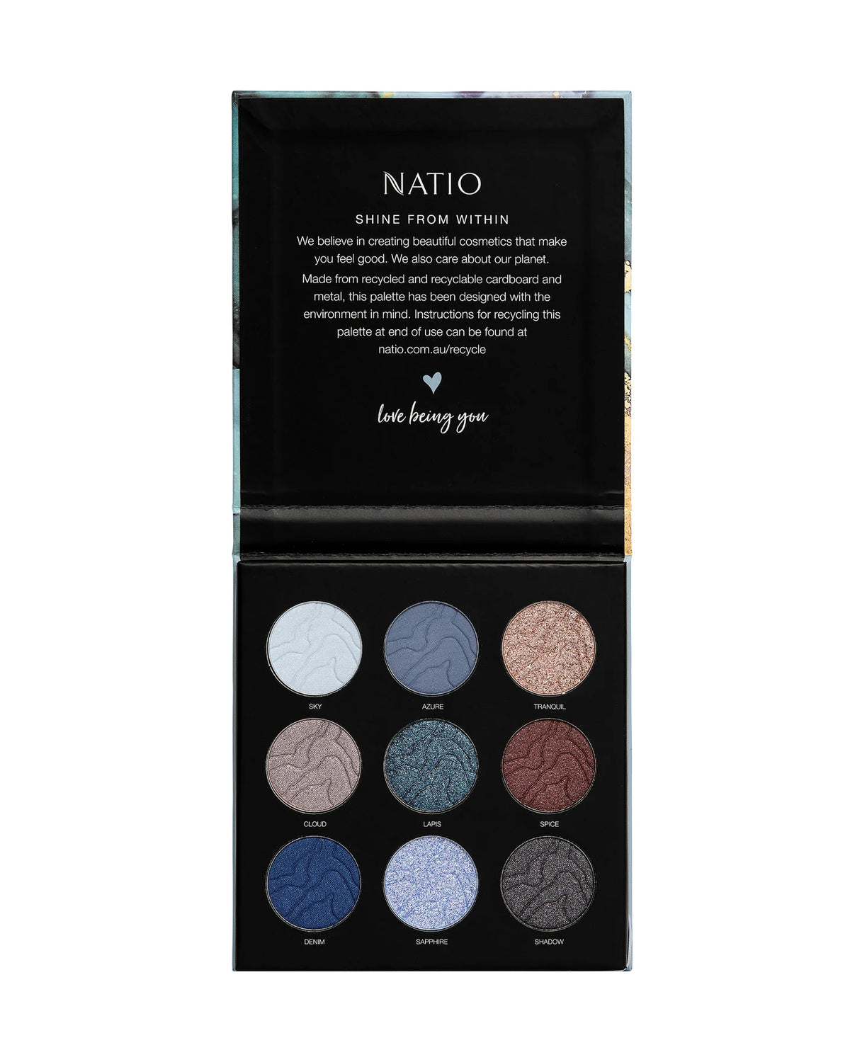 Image of natio eyeshadow palette in marine lapis