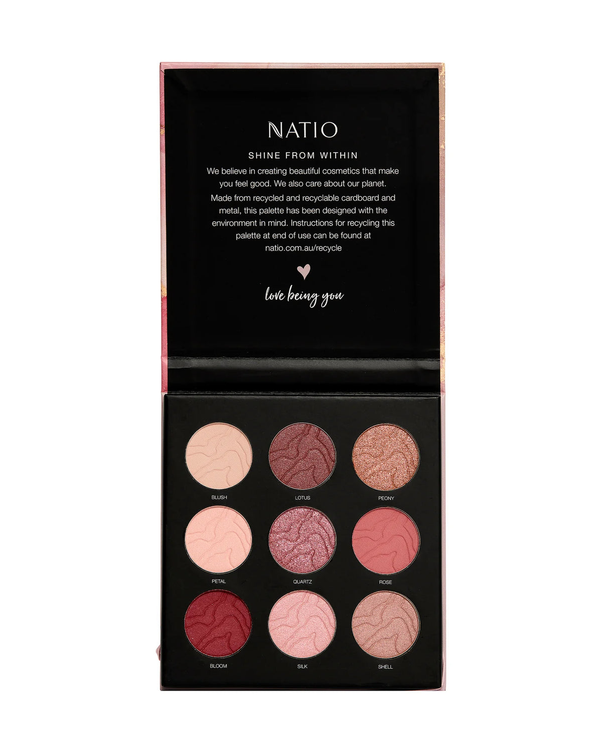 Image of NATIO Rose Quartz Mineral Eye Shadow