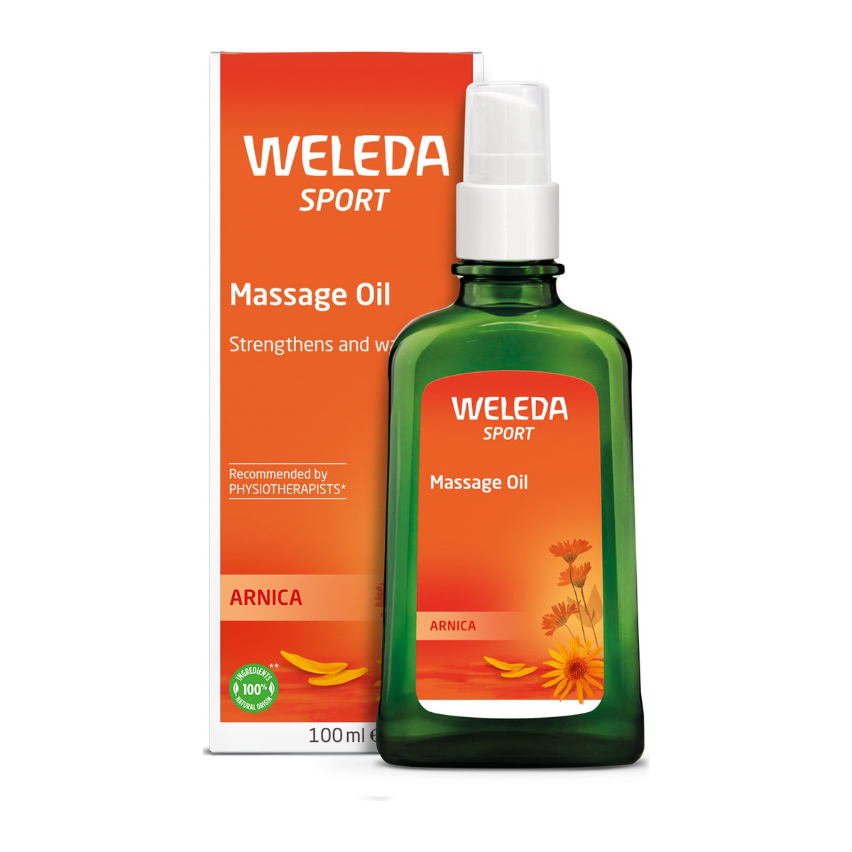 Weleda Arnica Sport Massage Oil 100ml, pack detail