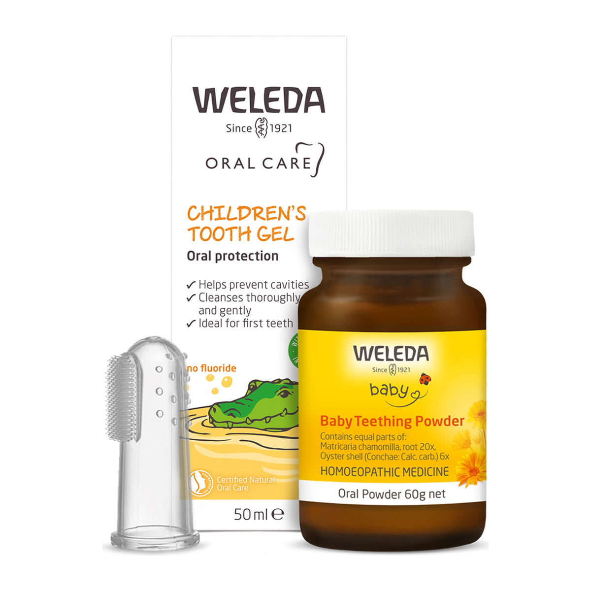 Weleda Baby's First Tooth Care Set, pack detail
