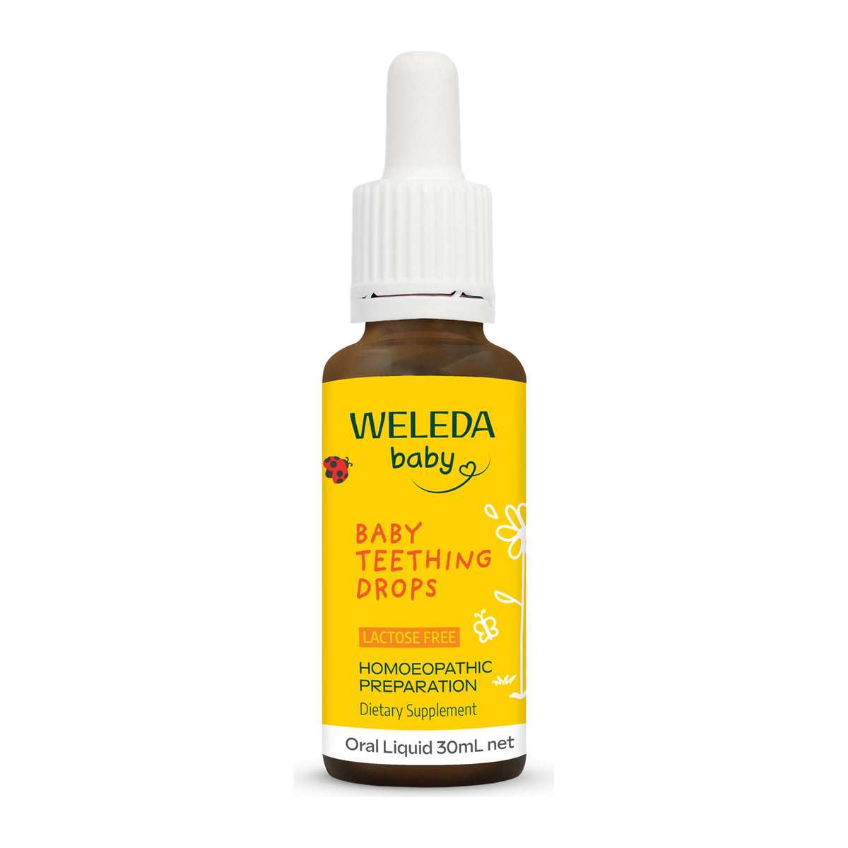 Weleda Baby Teething Drops 30ml, front of pack