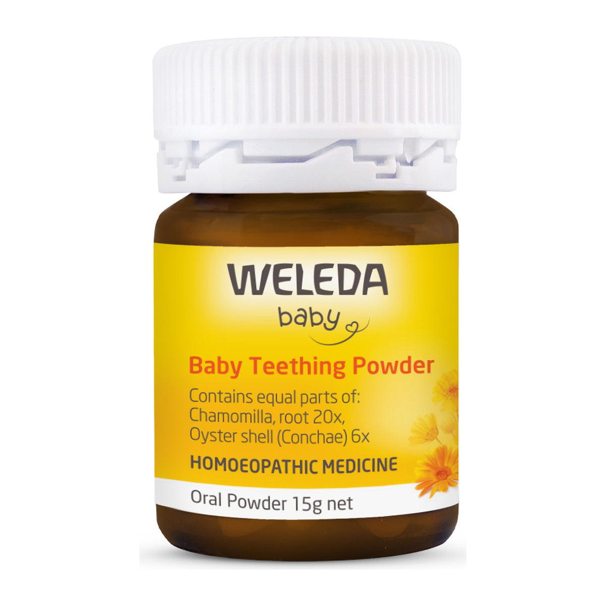 Weleda Baby Teething Powder 15g, front of pack