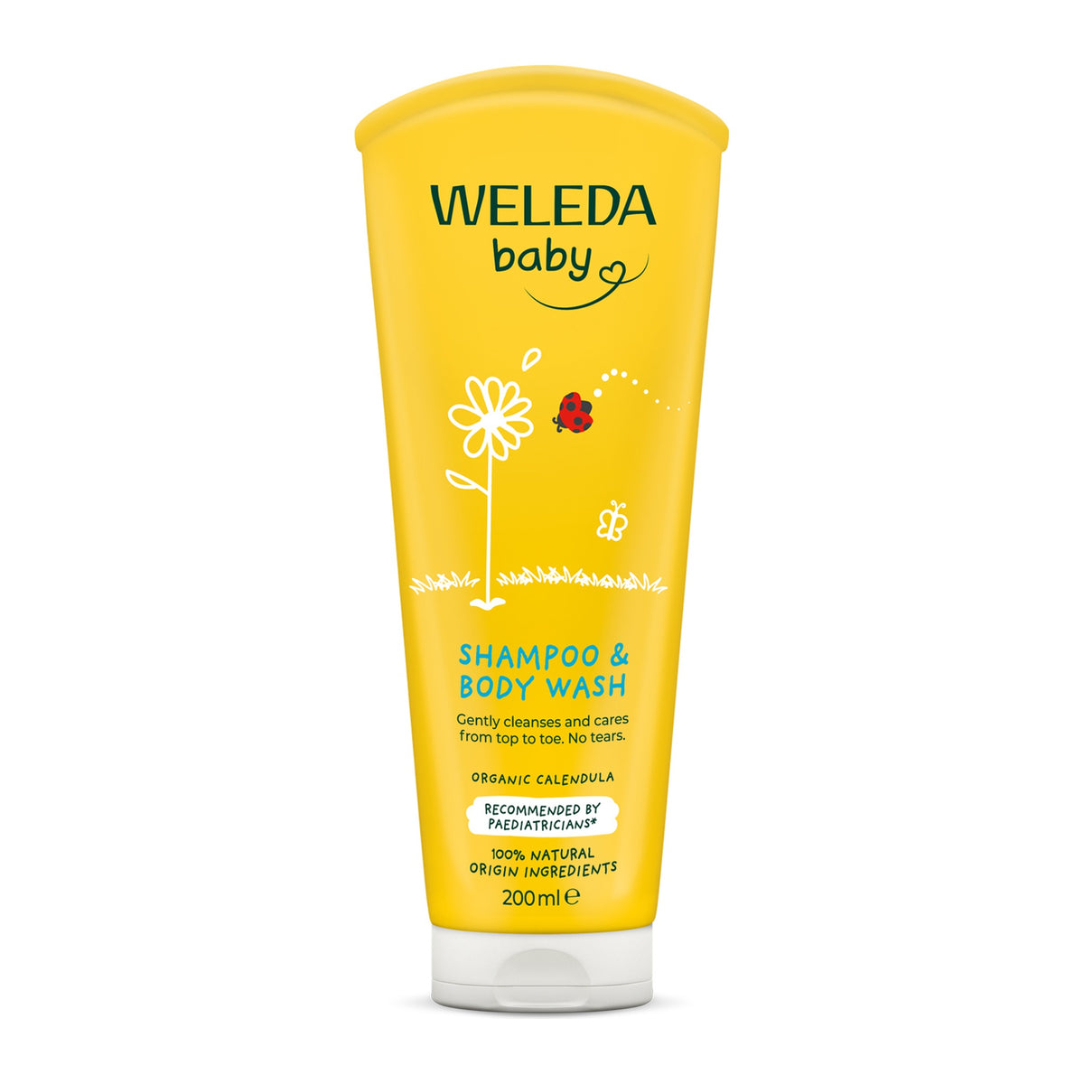 Weleda Calendula Shampoo & Body Wash 200ml, front of pack