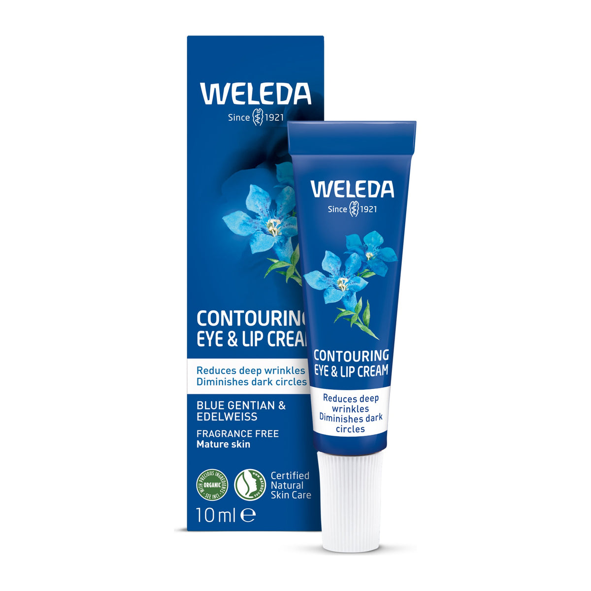 Weleda Contouring Eye/Lip Cream Blue Gentian/Edelweiss 10ml, pack detail