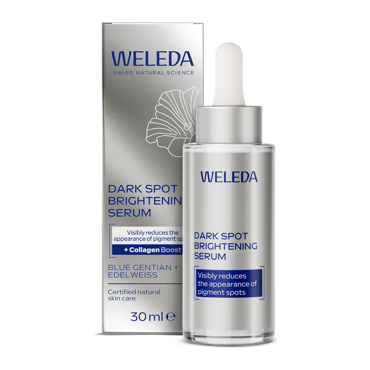 Weleda Dark Spot Brightening Serum Blue Gentian/Edelweiss 30ml, pack detail