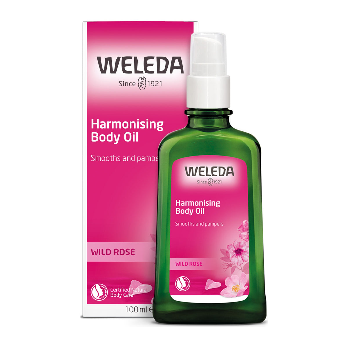 Weleda Harmonising Body Oil - Wild Rose 100ml, pack detail