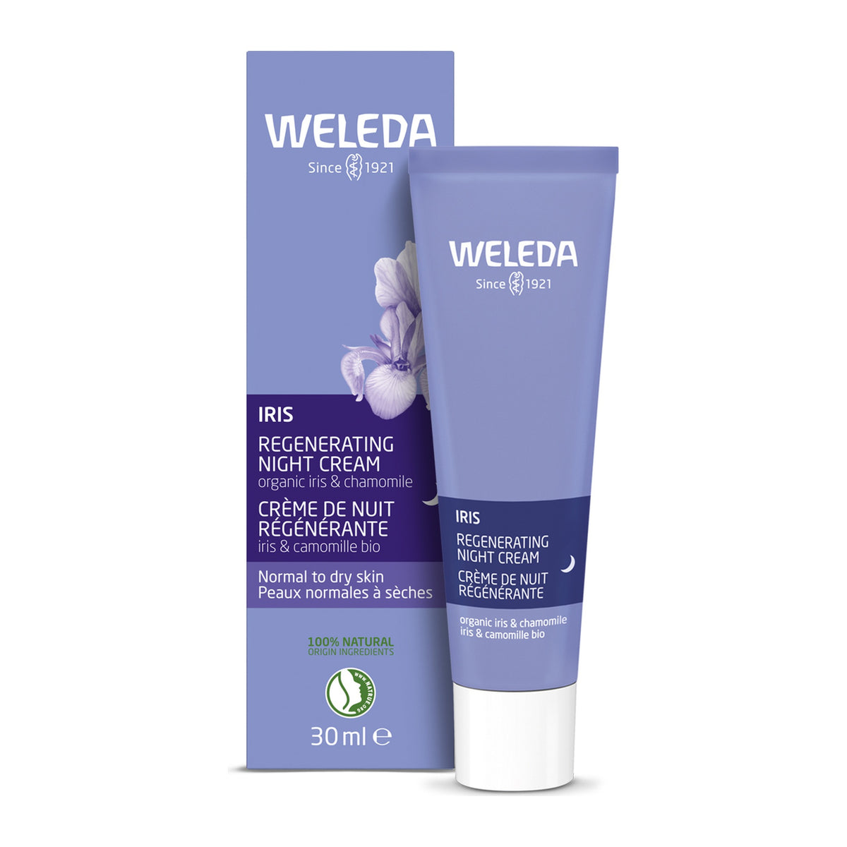 Weleda Iris Regenerating Night Cream 30ml, pack detail