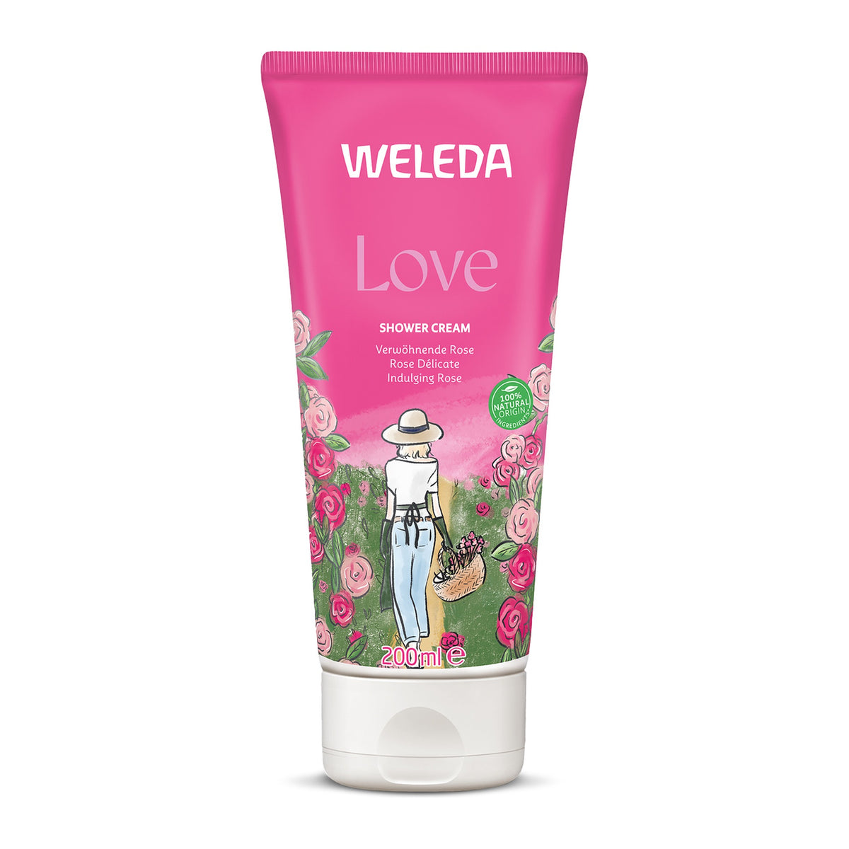 Weleda Love Shower Cream Rose 200ml, front of pack