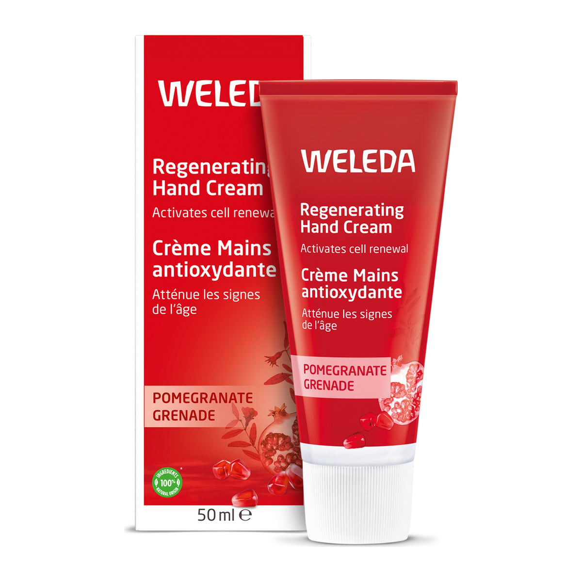 Weleda Regenerating Hand Cream - Pomegranate 50ml, pack detail