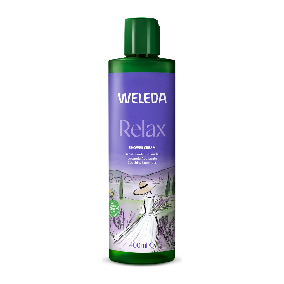 Weleda Relax Shower Cream Lavender 400ml, front of pack
