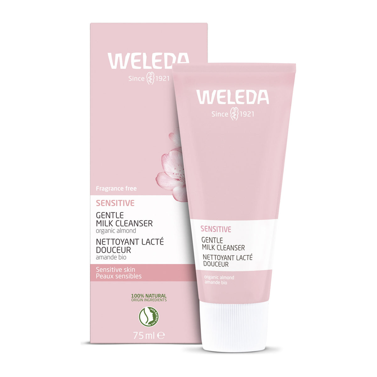 Weleda Sensitive Gentle Milk Cleanser- Almond 75ml, pack detail