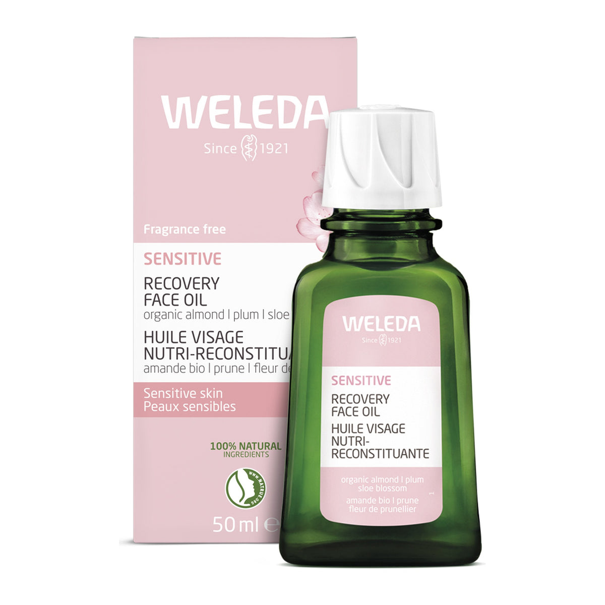 Weleda Sensitive Recovery Face Oil Almond 50ml, pack detail