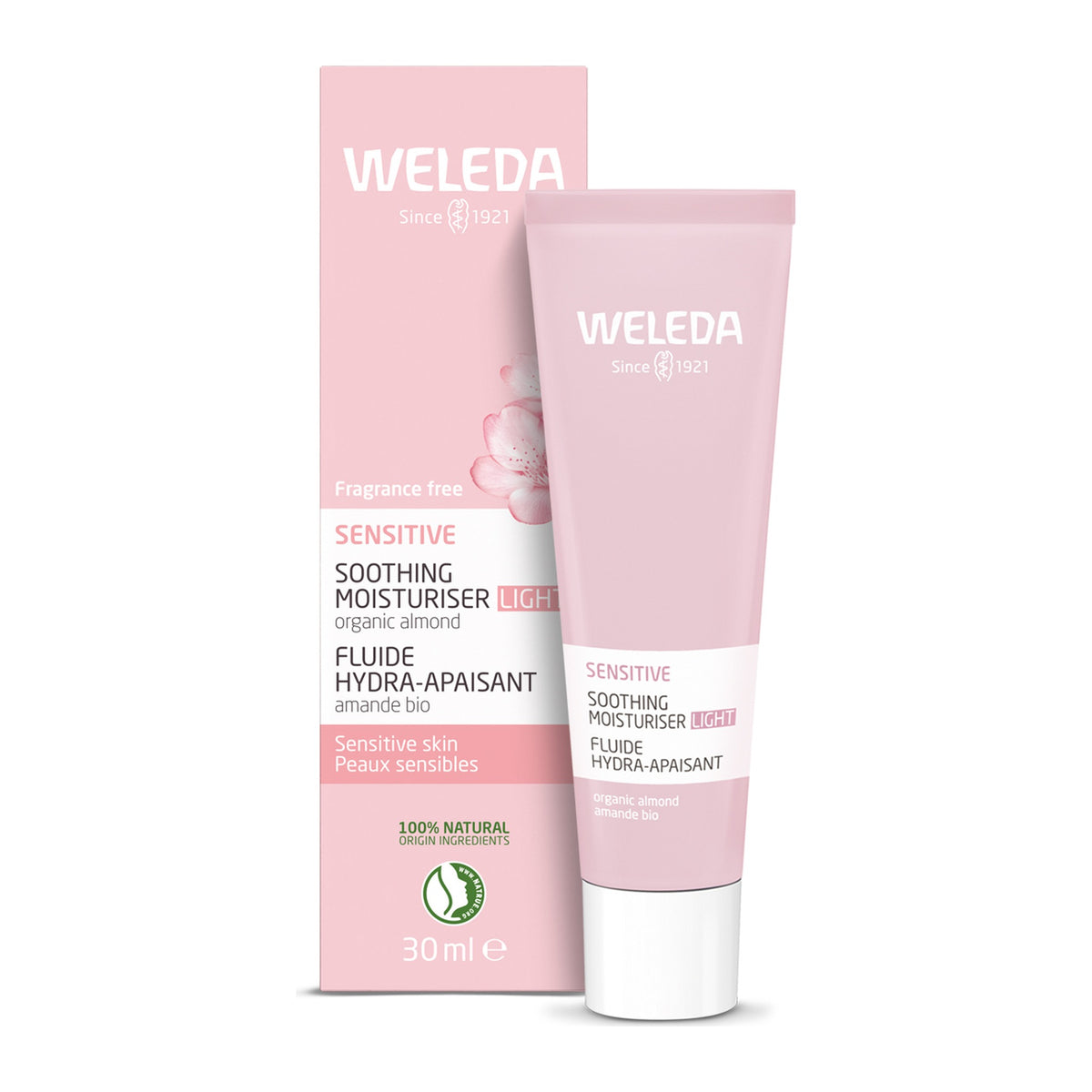 Weleda Sensitive Soothing Moisturiser(Light) Almond 30ml, pack detail