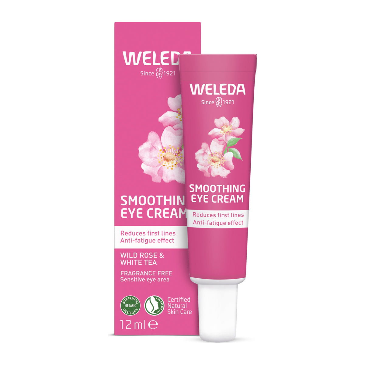 Weleda Smoothing Eye Cream Wild Rose & White Tea 12ml, pack detail