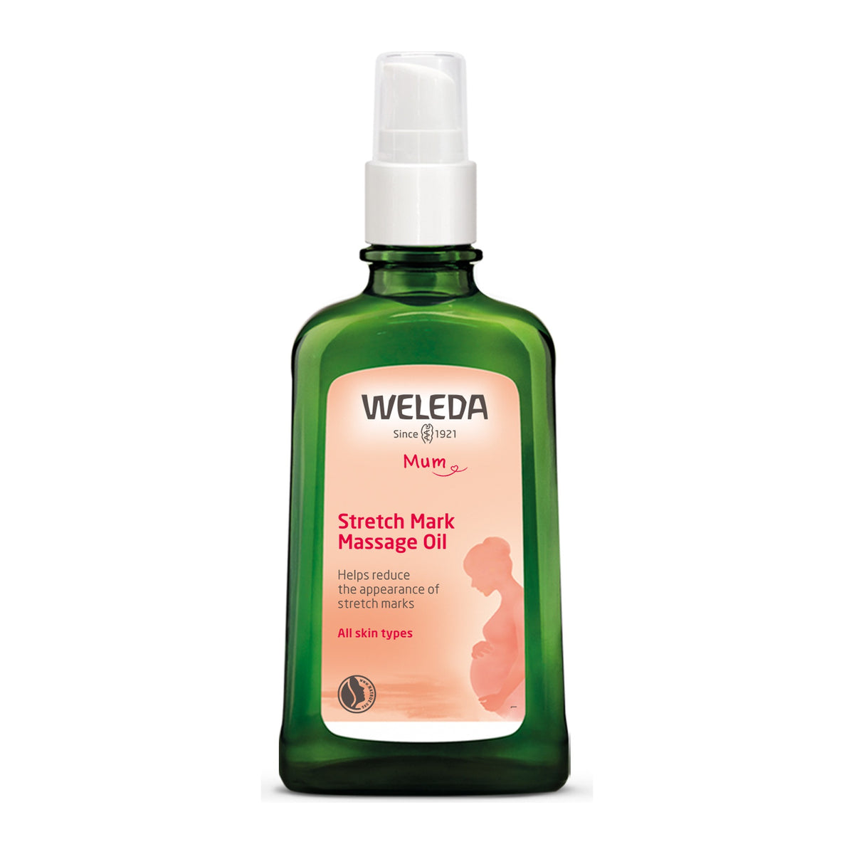 Weleda Stretch Mark Massage Oil 100ml, front of pack