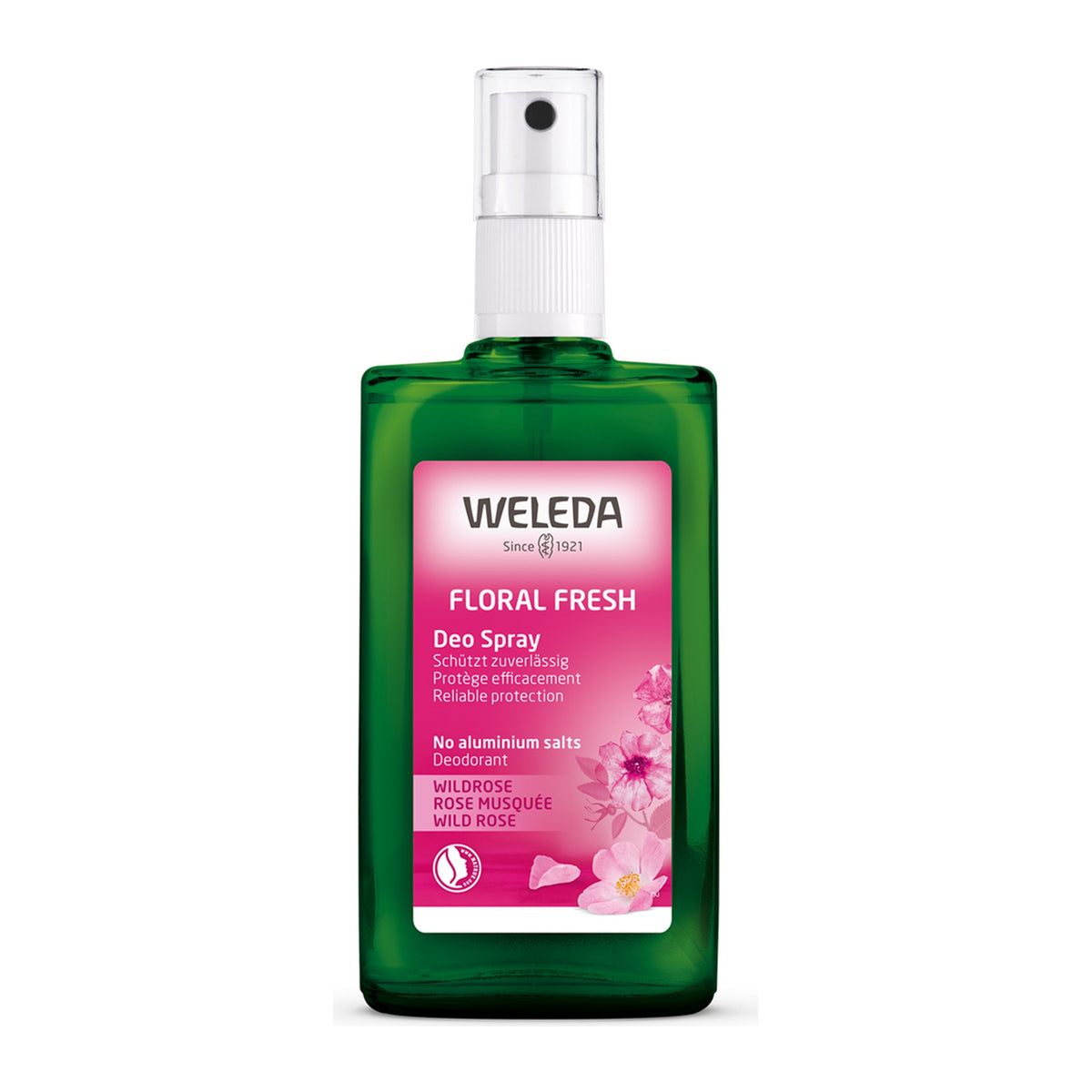 Weleda Wild Rose Floral Fresh Deodorant Spray 100ml, front of pack