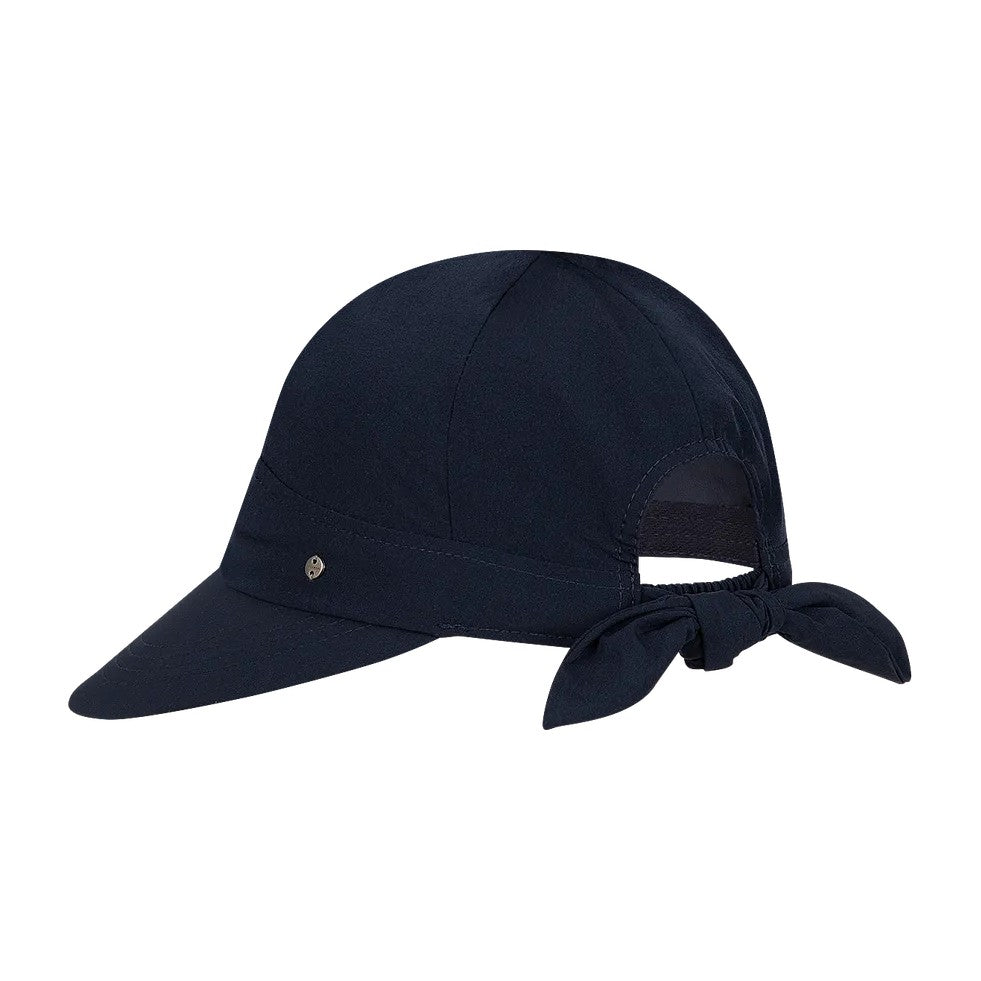 Kooringal Women's Bow Cap Poppy in Navy, view 4