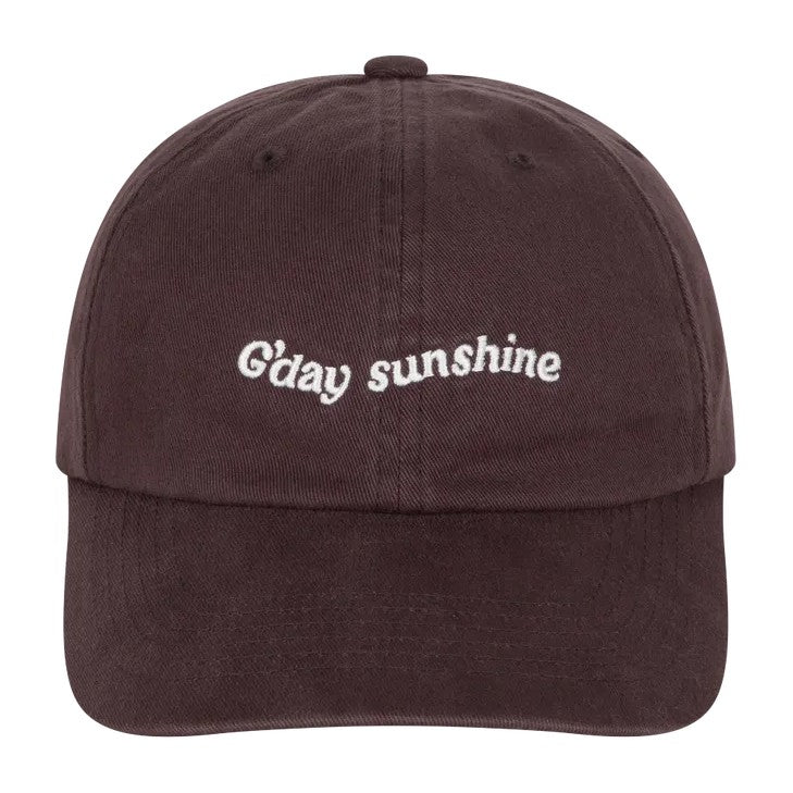 Kooringal Women's Dad Cap Slogan Bay in Espresso, view 4