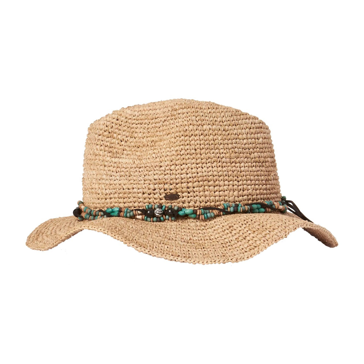 Kooringal Women's Safari Hat Bora Bora in Natural / Turquoise, view 2