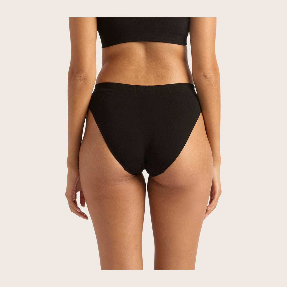 Women's Classic Bikini Bottom in black, Boody organically grown bamboo
