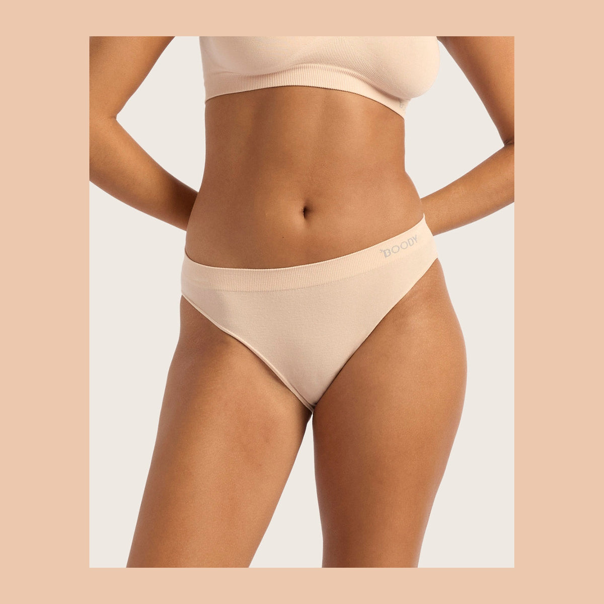 Women's Classic Bikini Bottom in nude, Boody organically grown bamboo