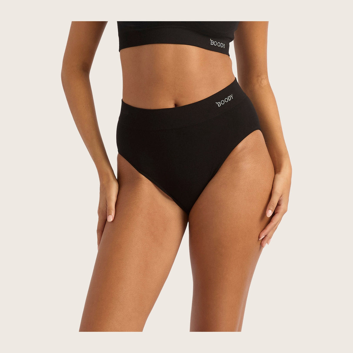 Women's Full Briefs in black, Boody organically grown bamboo