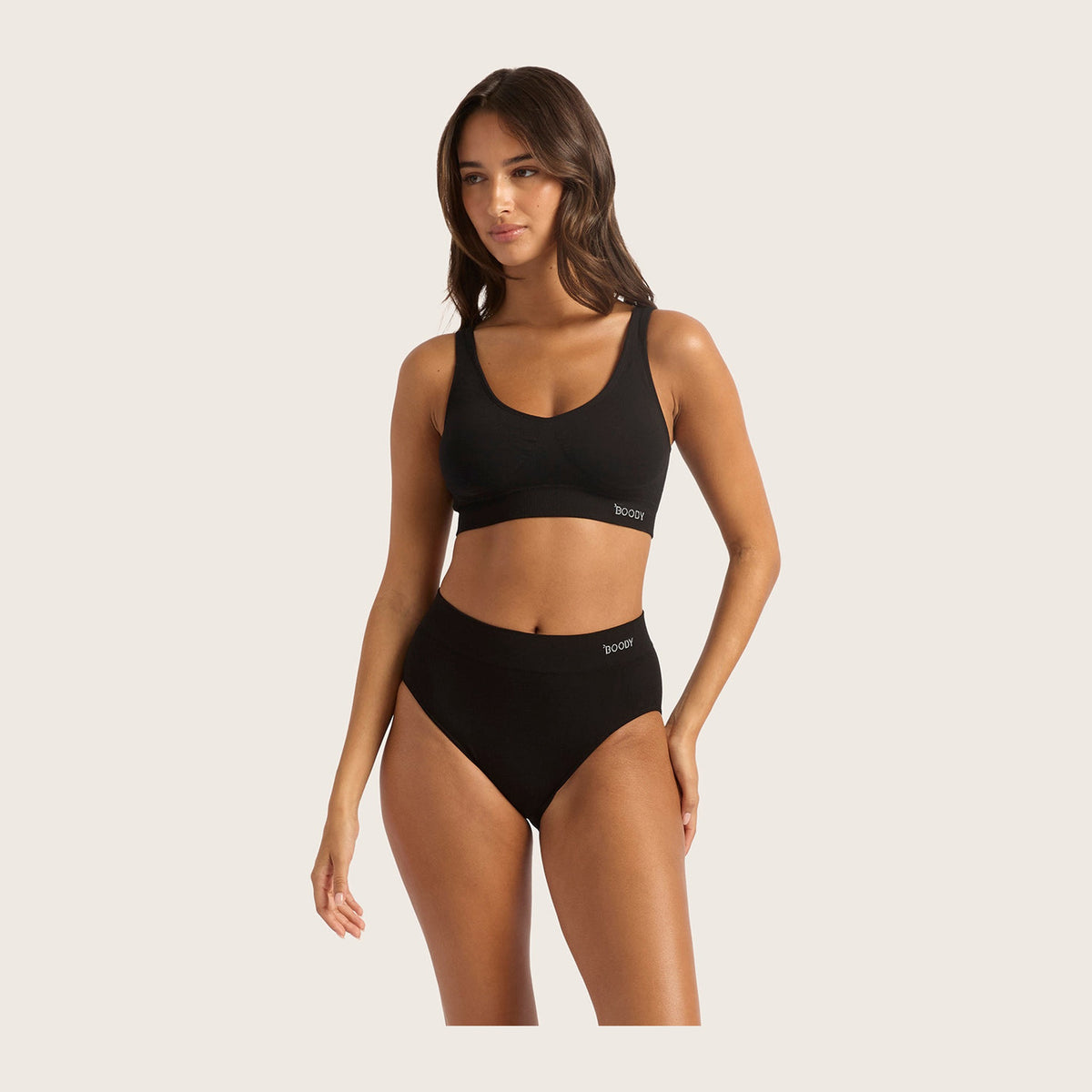 Women's Full Briefs in black, Boody organically grown bamboo