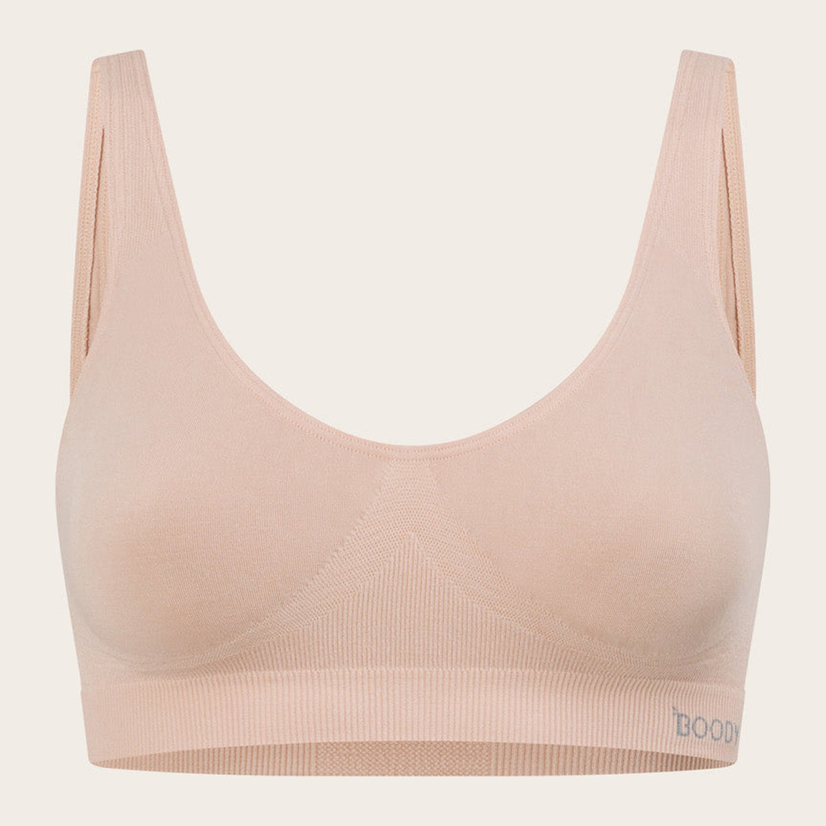 Women's Shaper Seamless Crop Bra in nude, Boody organically grown bamboo