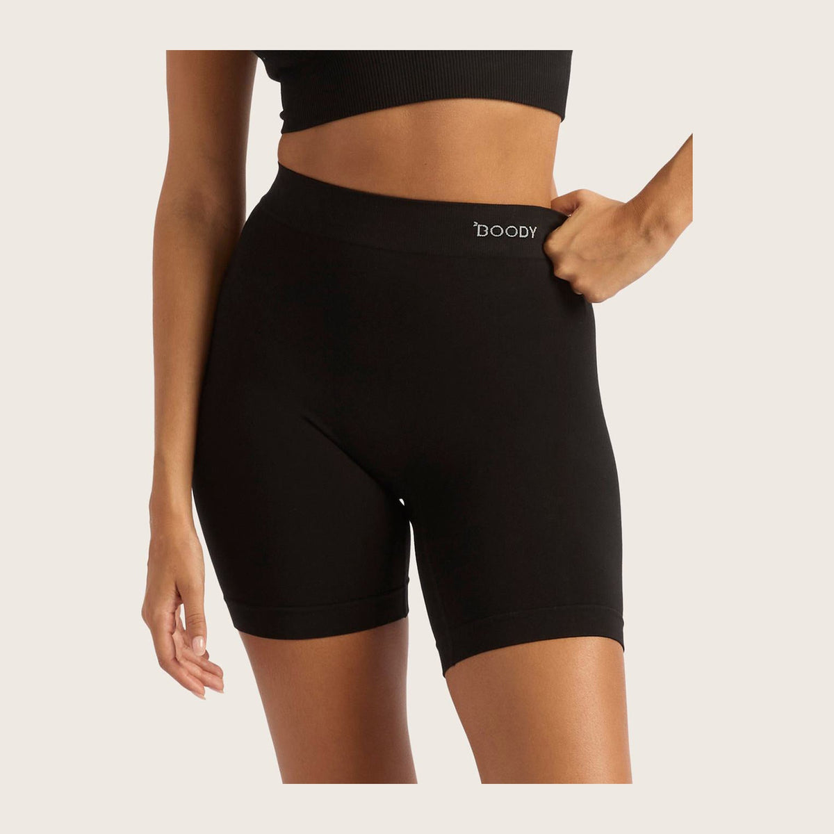 Women's Smoothing Shorts in black, Boody organically grown bamboo