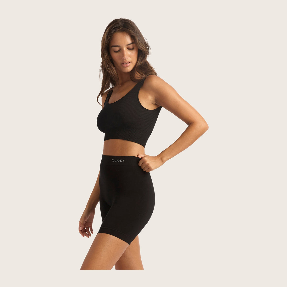 Women's Smoothing Shorts in black, Boody organically grown bamboo